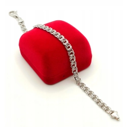 Srebrna bransoletka Garibaldi Pr.925 W:12,10gr Dł:22,5cm Szer:6mm NOWA 33