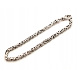 Srebrna bransoletka splot Królewski Pr.925 W:15,20gr Dł:23cm