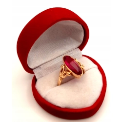 Złoty pierścionek z Rubinem PR.583 W:5,51gr R.16 InterSKLEP