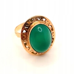 Złoty pierścionek z Agatem PR.500 W:5,32gr R.18 InterSKLEP