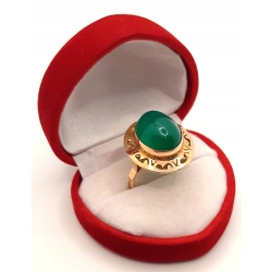 Złoty pierścionek z Agatem PR.500 W:5,32gr R.18 InterSKLEP