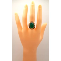 Złoty pierścionek z Agatem PR.500 W:5,32gr R.18 InterSKLEP