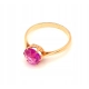 Złoty pierścionek z Różowym kamieniem PR.583 W:1,72gr R.11 InterSKLEP