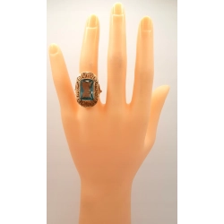 Złoty pierścionek miętowy kamień WARMET PR.585 W:8,41gr R.12 InterSKLEP