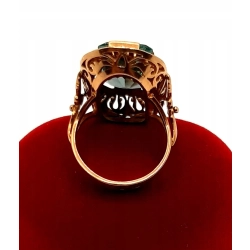 Złoty pierścionek miętowy kamień WARMET PR.585 W:8,41gr R.12 InterSKLEP