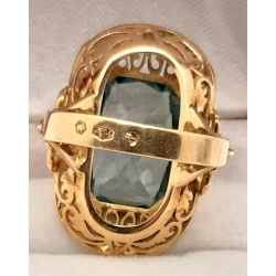 Złoty pierścionek miętowy kamień WARMET PR.585 W:8,41gr R.12 InterSKLEP