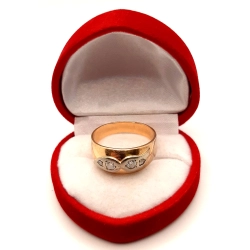 Złoty pierścionek obrączka z Cyrkoniami PR.585 W:4,63gr R.21 InterSKLEP