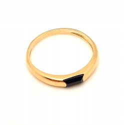 Złoty pierścionek z Onyksem PR.583 W:1,57gr R.12 InterSKLEP