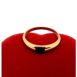 Złoty pierścionek z Onyksem PR.583 W:1,57gr R.12 InterSKLEP