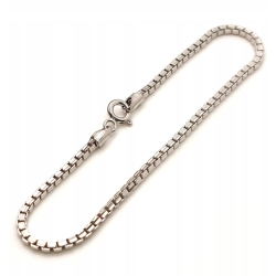 Srebrna bransoletka gruba Kostka Pr.925 W:3,45gr Dł:18cm NOWA