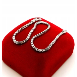 Srebrna bransoletka gruba Kostka Pr.925 W:3,45gr Dł:18cm NOWA