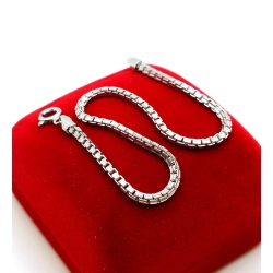 Srebrna bransoletka gruba Kostka Pr.925 W:3,45gr Dł:18cm NOWA