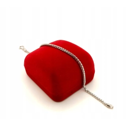 Srebrna bransoletka gruba Kostka Pr.925 W:3,45gr Dł:18cm NOWA