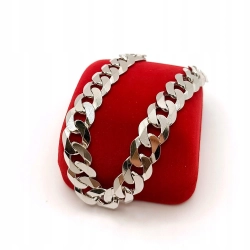 Srebrna bransoletka PancerkaPr.925 W:24,6gr Dł:24cm Szer:11mm NOWA 42