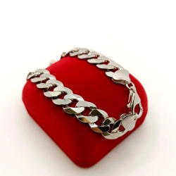 Srebrna bransoletka PancerkaPr.925 W:24,6gr Dł:24cm Szer:11mm NOWA 42