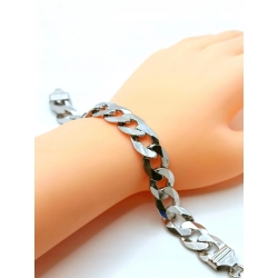 Srebrna bransoletka Pancerka Pr.925 W:35,08gr Dł:22cm Szer:13mm NOWA 37