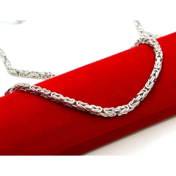 Srebrny łańcuszek splot Królewski P.925 W:38,35gr Dł:60cm NOWY