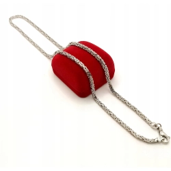 Srebrny łańcuszek splot Królewski P.925 W:38,35gr Dł:60cm NOWY