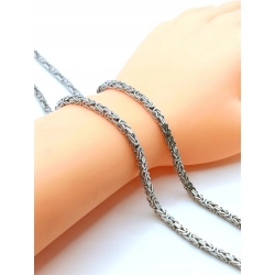 Srebrny łańcuszek splot Królewski P.925 W:38,35gr Dł:60cm NOWY