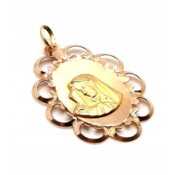 Złoty medalik z Maryją Duży Pr.585 W:3,41gr Dł:4,5cm