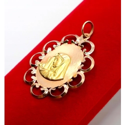 Złoty medalik z Maryją Duży Pr.585 W:3,41gr Dł:4,5cm