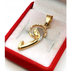 Złota zawieszka Medalik Matka Boska Pr.585 W:2,65gr Dł:3,5cm InterSKLEP