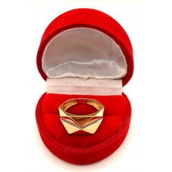 Złoty pierścionek z Cyrkoniami PR.585 W:3,70gr R.15 InterSKLEP