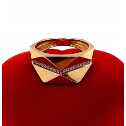 Złoty pierścionek z Cyrkoniami PR.585 W:3,70gr R.15 InterSKLEP