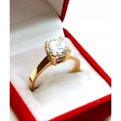 Złoty pierścionek z Cyrkonią Pr.585 W:4,46gr Roz.18 InterSKLEP