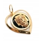 Złota zawieszka duża Serce z Jezusem Pr.585 W:8,37gr Dł:4,5cm