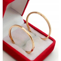 Złote kolczyki koła, kółka Pr.585 W:4,45gr Śred:2,9cm