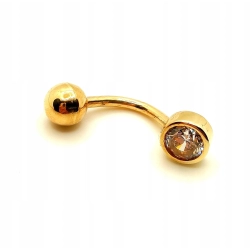 Złoty kolczyk do pępka z cyrkonią Pr.333 W:1,02gr InterSKLEP