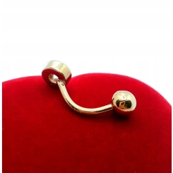 Złoty kolczyk do pępka z cyrkonią Pr.333 W:1,02gr InterSKLEP