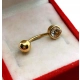 Złoty kolczyk do pępka z cyrkonią Pr.333 W:1,02gr InterSKLEP