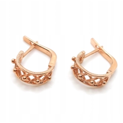Złote kolczyki ażurowe półkola Pr.585 W:3,81gr InterSKLEP