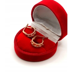 Złote kolczyki ażurowe półkola Pr.585 W:3,81gr InterSKLEP