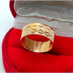 Złota obrączka zdobiona 7,5mm Pr.583 W:4,82gr Roz.12