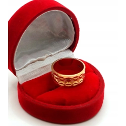 Złota obrączka zdobiona 7,5mm Pr.583 W:4,82gr Roz.12