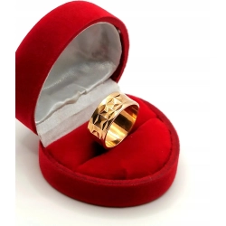 Złota obrączka zdobiona 7,5mm Pr.583 W:4,82gr Roz.12