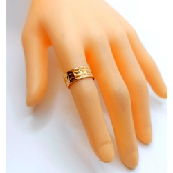 Złota obrączka zdobiona 7,5mm Pr.583 W:4,82gr Roz.12