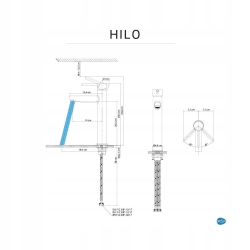 Bateria umywalkowa stojąca Sensa Hilio srebrny *** interSKLEP ***