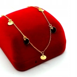 Złoty łańcuszek celebrytka blaszki Pr.585 W:1,87gr NOWY