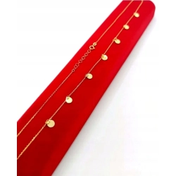 Złoty łańcuszek celebrytka blaszki Pr.585 W:1,87gr NOWY