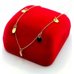 Złoty łańcuszek celebrytka blaszki Pr.585 W:1,87gr NOWY