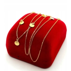 Złoty łańcuszek celebrytka blaszki Pr.585 W:1,87gr NOWY