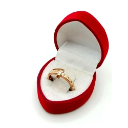 Złoty pierścionek obrączka z cyrkoniami Pr.585 W:2,18gr Roz.12