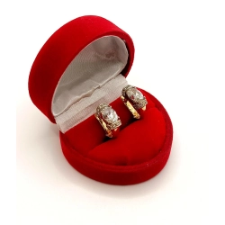 Złote kolczyki z cyrkoniami jak kryształy Pr.585 W:4,56gr