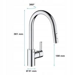 Bateria kuchenna stojąca Grohe 31486001 srebrny InterSKLEP