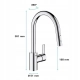 Bateria kuchenna stojąca Grohe 31486001 srebrny InterSKLEP
