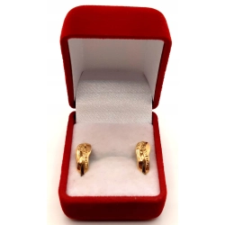 Złote kolczyki plecione sztyft PR.583 W:2,29gr InterSKLEP